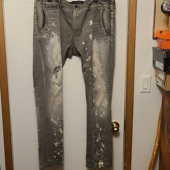Green distressed PRPS skinny fit